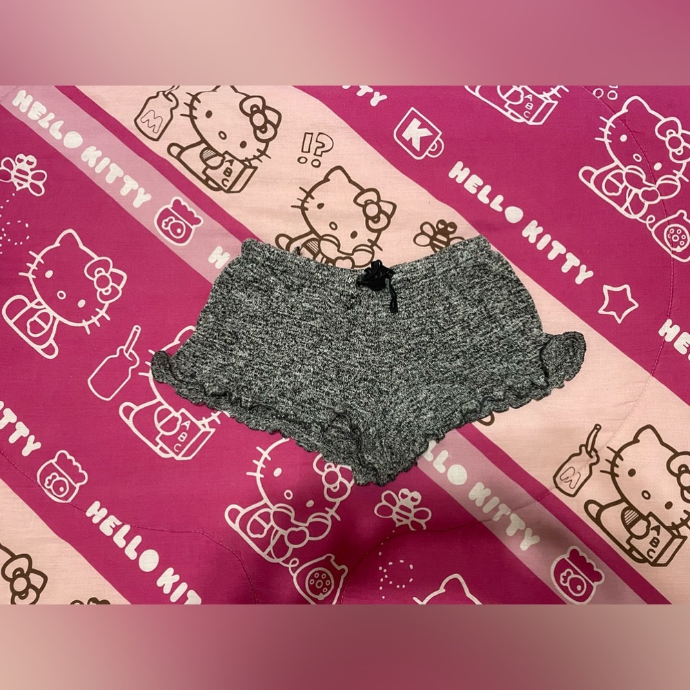 Catherine - Grey/Black Pajama Shorts